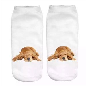 Unisex 3D Printed Socks - Cute Golden Retriever